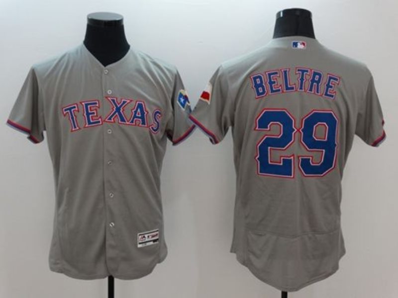 MLB Rangers 29 Adrian Beltre Grey Flexbase Men Jersey