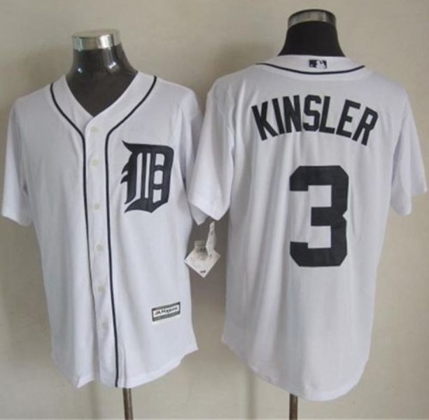 MLB Tigers 3 Ian Kinsler New White Cool Base Men Jersey