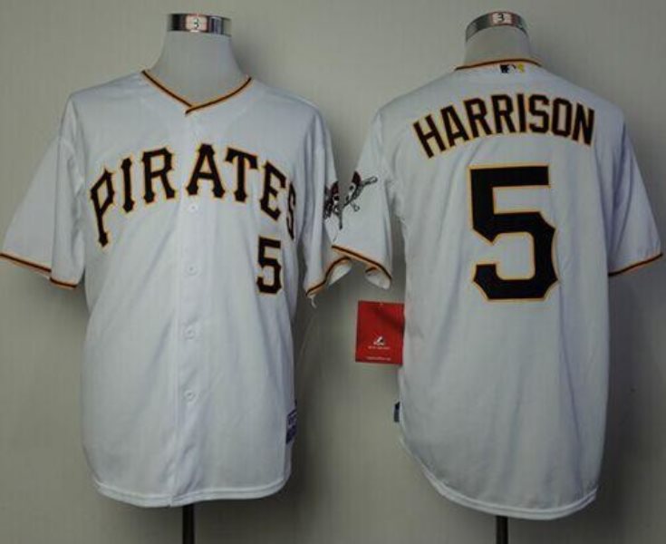 MLB Pirates 5 Josh Harrison White Men Jersey