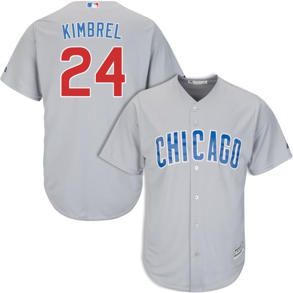 MLB Cubs 24 Craig Kimbrel Gray Cool Base Men Jersey