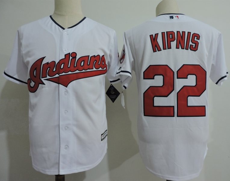 MLB Indians 22 Jason Kipnis White New Cool Base Men Jersey
