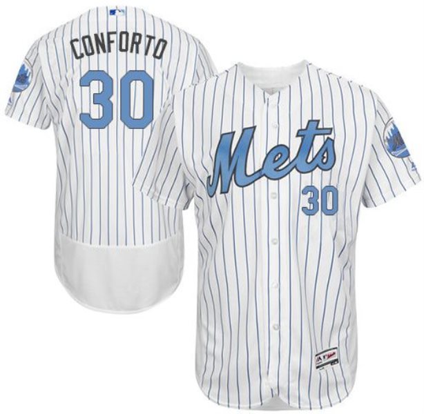 MLB Mets 30 Michael Conforto White 2016 Father's Day Flexbase Men Jersey