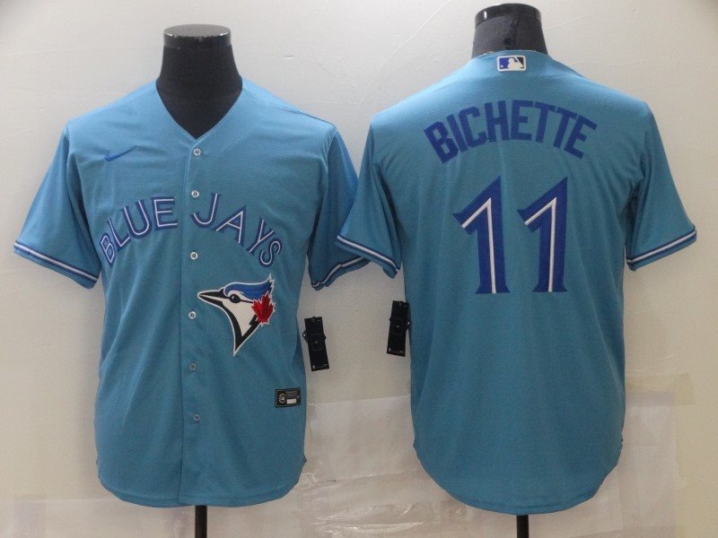 MLB Blue Jays 11 Bo Bichette Blue Cool Base Men Jersey