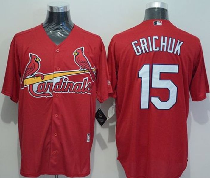 MLB Cardinals 15 Randal Grichuk Red New Cool Base Men Jersey
