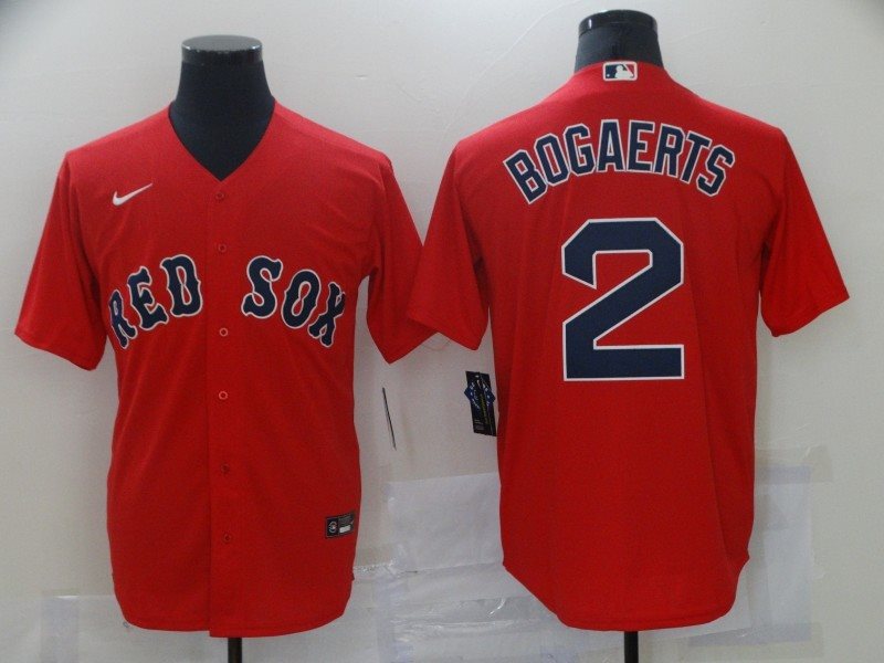 MLB Red Sox 2 Xander Bogaerts Red Nike Cool Base Men Jersey