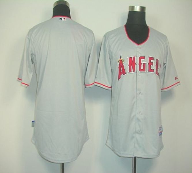 MLB Angels Blank Grey Cool Base Men Jersey