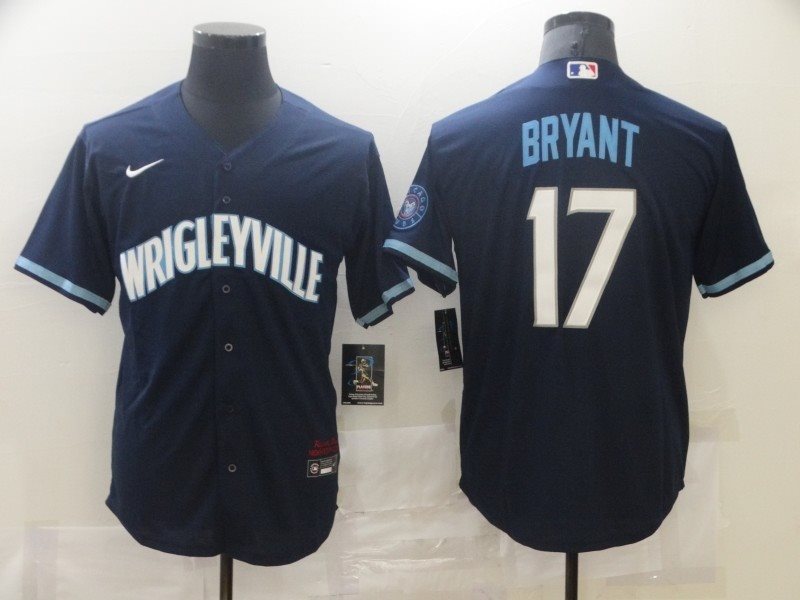 MLB Cubs Wrigleyville 17 Bryant 2021 City Connect Cool Base Men Jersey