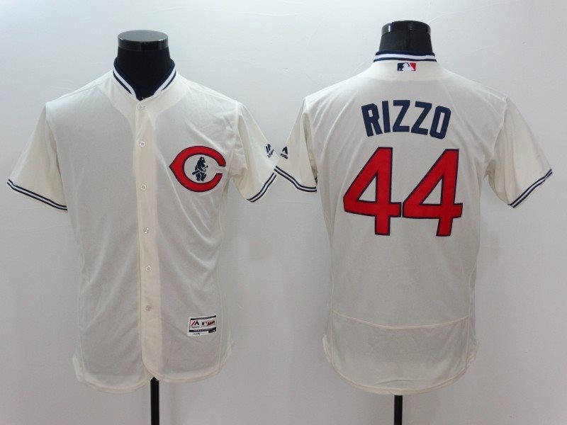 MLB Cubs 44 Anthony Rizzo Cream 1929 Turn Back The Clock Flexbase Men Jersey