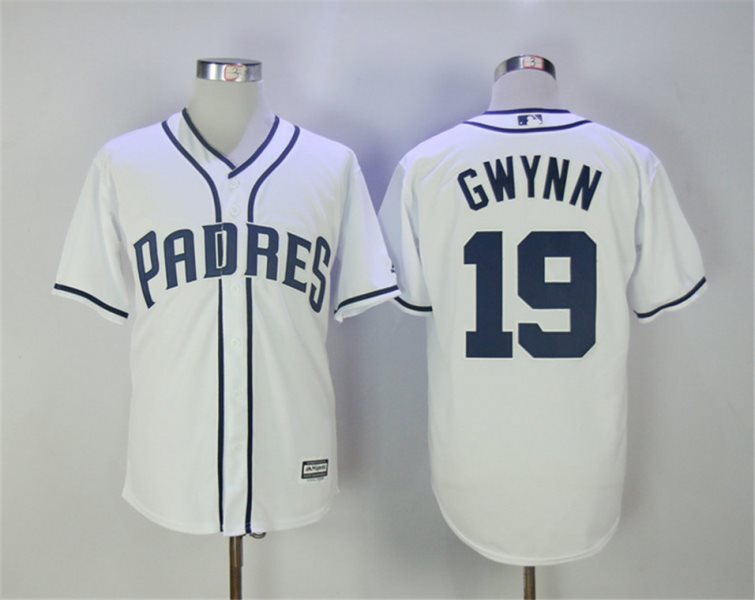 MLB Padres 19 Tony Gwynn White Cool Base Men Jersey
