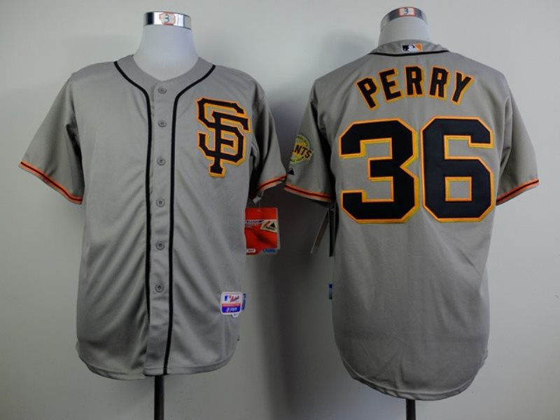 MLB Giants 36 Gaylord Perry Grey Cool Base Men Jersey