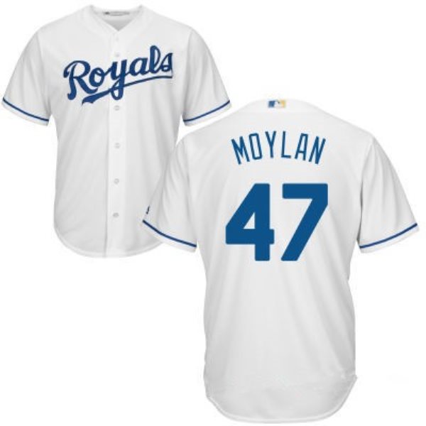 MLB Royals 47 Peter Moylan White Home Majestic Cool Base Men Jersey