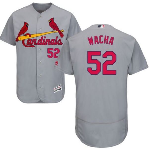 MLB Cardinals 52 Michael Wacha Grey Flexbase Men Jersey