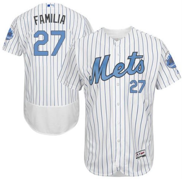 MLB Mets 27 Jeurys Familia White 2016 Father's Day Flexbase Men Jersey