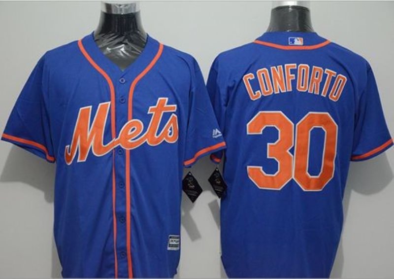 MLB Mets 30 Michael Conforto Blue New Cool Base Alternate Home Men Jersey