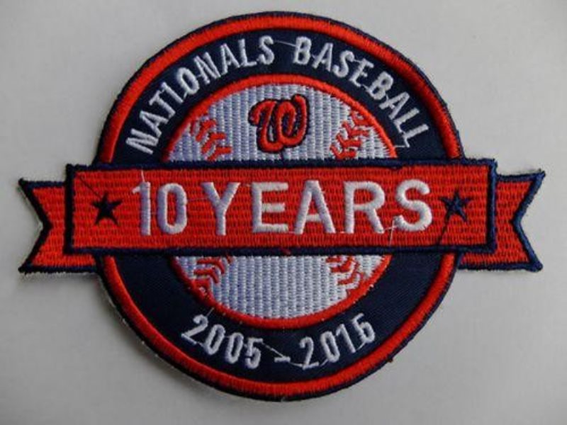 Washington Nationals Baseball 10th Anniversary Jersey Sleeve Patch