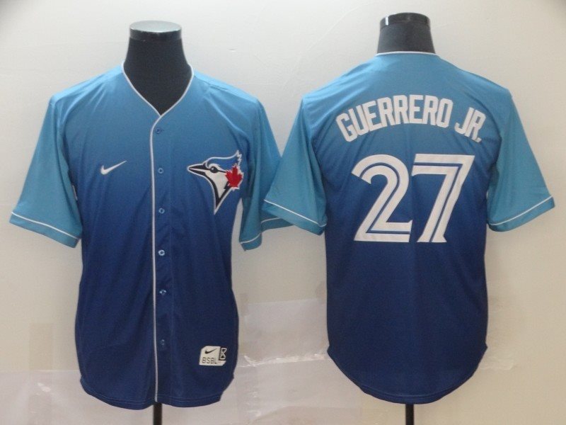 MLB Blue Jays 27 Vladimir Guerrero Jr. Blue Drift Fashion Men Jersey