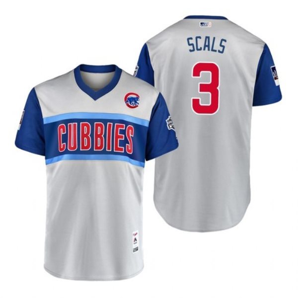 MLB Chicago Cubs 3 Daniel Descalso Scals 2019 Little League Classic Men Jersey