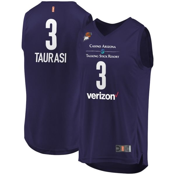 WNBA Phoenix Mercury 3 Diana Taurasi Purple Finished Men Jersey