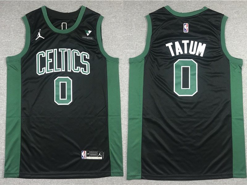 NBA Celtics 0 Jayson Tatum Black Jordan Men Jersey