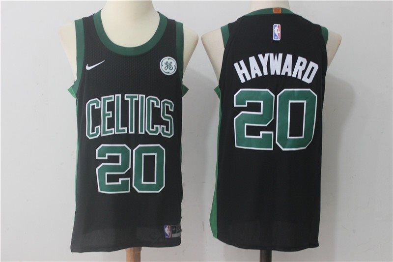 NBA Celtics 20 Gordon Hayward 2017-18 New Season Black Nike Men Jersey
