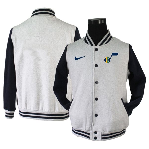 NBA Utah Jazz Blank Grey Navy Nike Wool Jacket