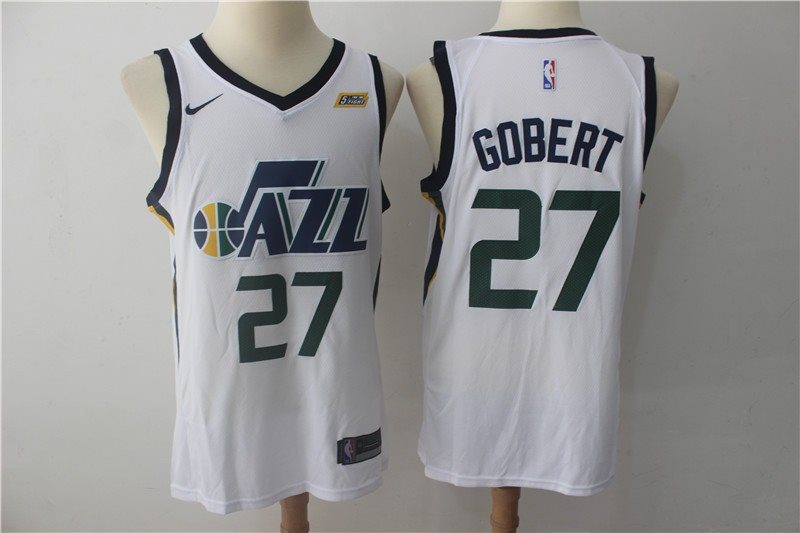 NBA Jazz 27 Rudy Gobert White Nike Swingman Men Jersey