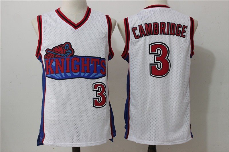 Like Mike Movie Los Angeles Knights 3 Calvin Cambridge White Stitched Basketball Jersey