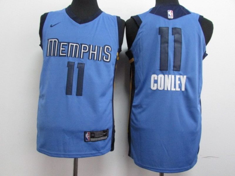 NBA Grizzlies 11 Mike Conley Light Blue Nike Authentic Men Jersey