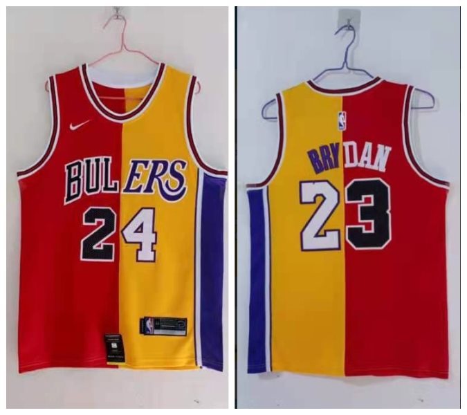 NBA Bulls Lakers Kobe Jordan Split Men Jersey