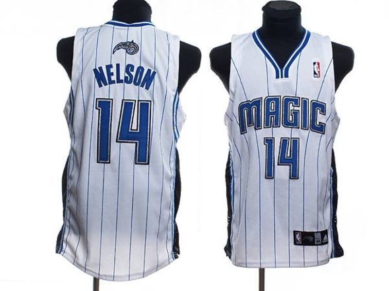 NBA Magic 14 Jameer Nelson White Men Jersey