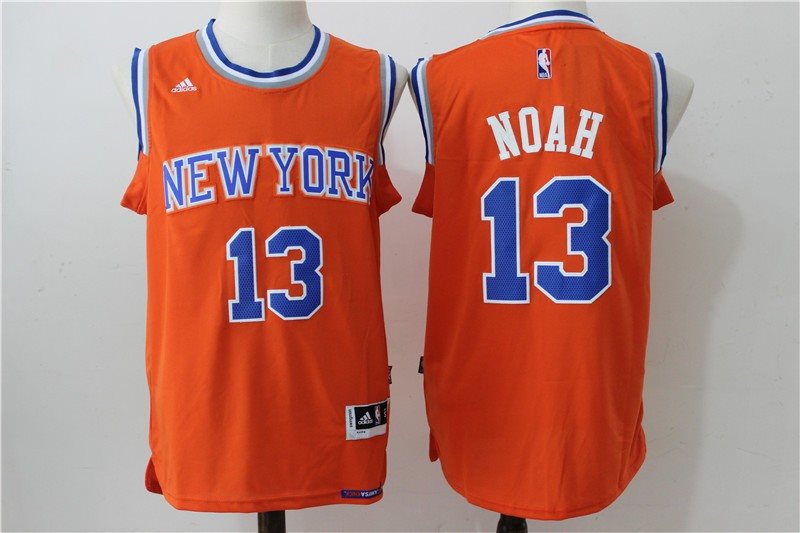 NBA Knicks 13 Joakim Noah Orange Men Jersey