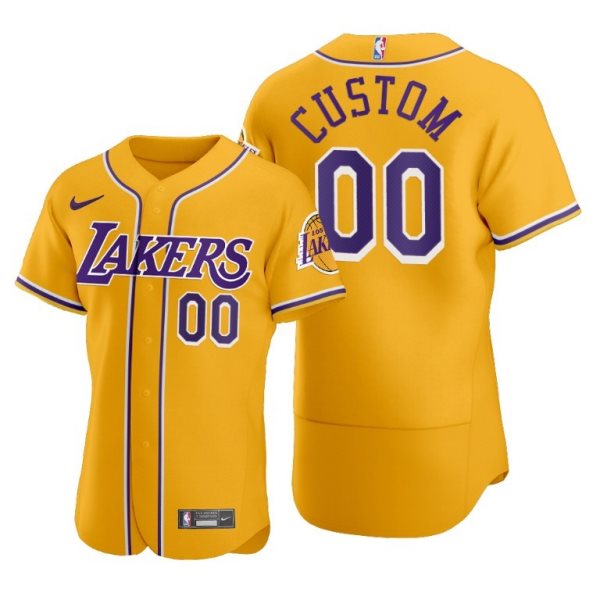 Nike Lakers Customized 2020 NBA X MLB Crossover Edition Men Jersey