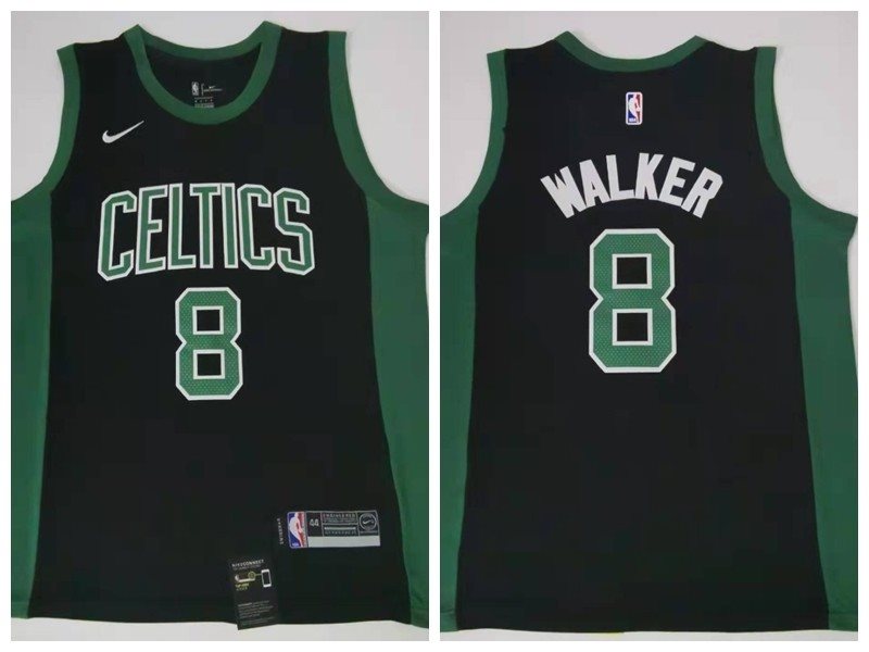 NBA Boston Celtics 8 Kemba Walker Black Nike Men Jersey