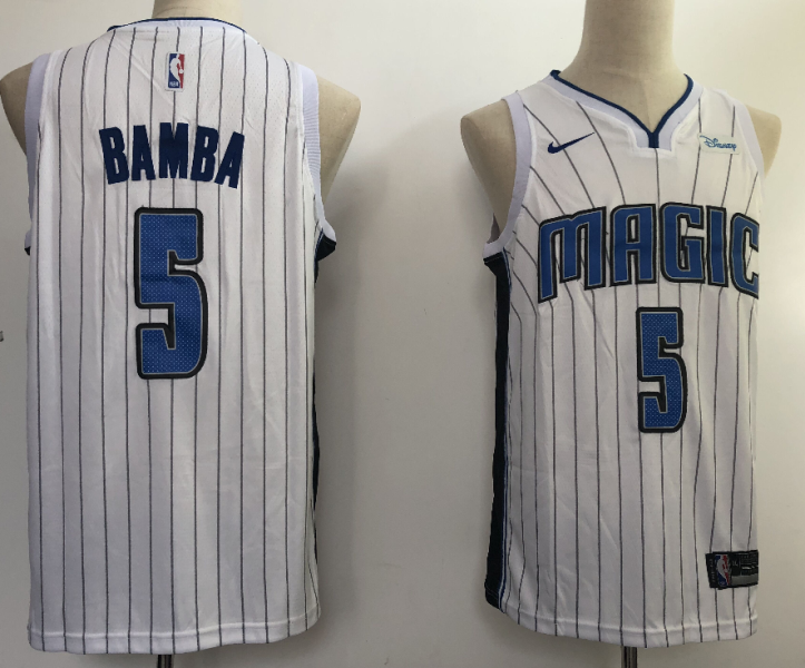 NBA Magic 5 Mohamed Bamba White 2018 NBA Draft Nike Men Jersey