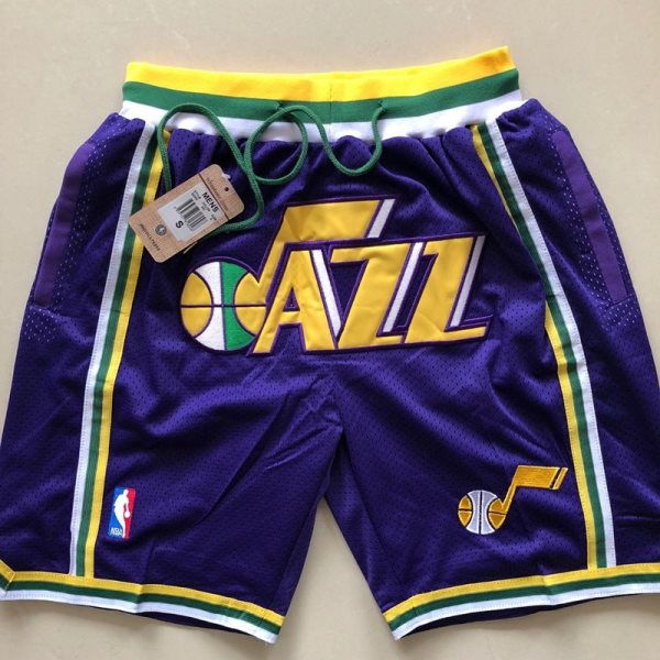 NBA Utah Jazz Purple Mesh Retro Shorts