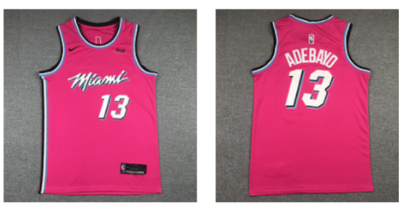 NBA Heat 13 Bam Adebayo City Edition Pink Men Jersey