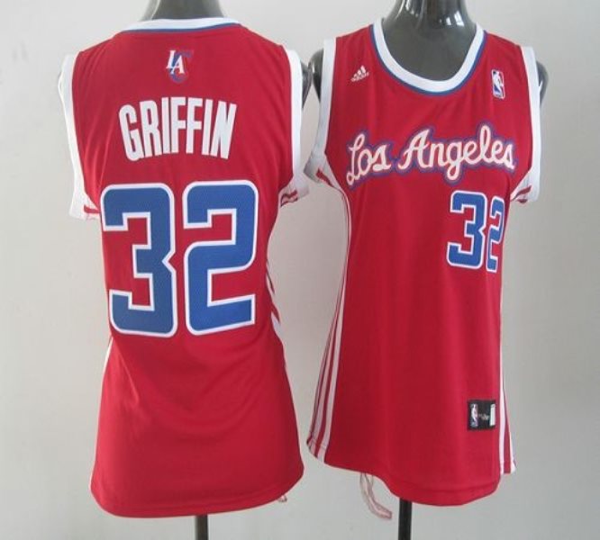 NBA Clippers 32 Blake Griffin Red Road Women Jersey