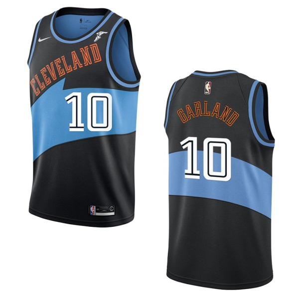 NBA Cavaliers 10 Darius Garland Blue City Edition Nike Men Jersey