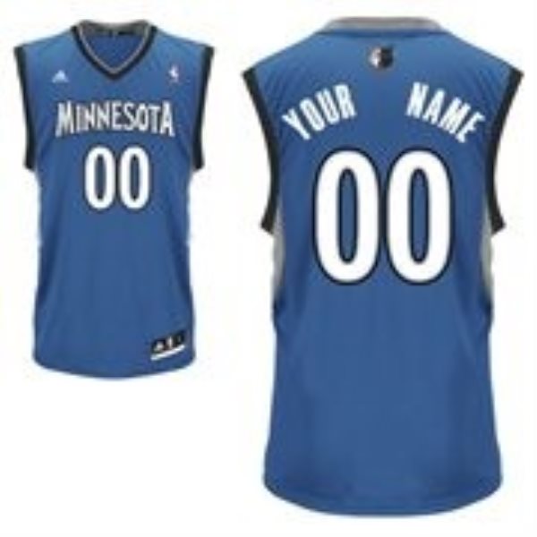 NBA Timberwolves Blue Customized Men Jersey