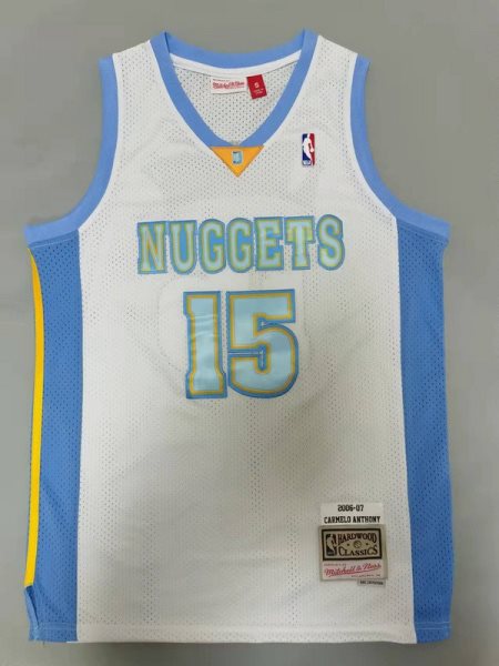 NBA Nuggets 15 Nikola Jokic White New Men Jersey