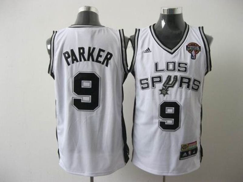 NBA Spurs 9 Tony Parker White Latin Nights Men Jersey