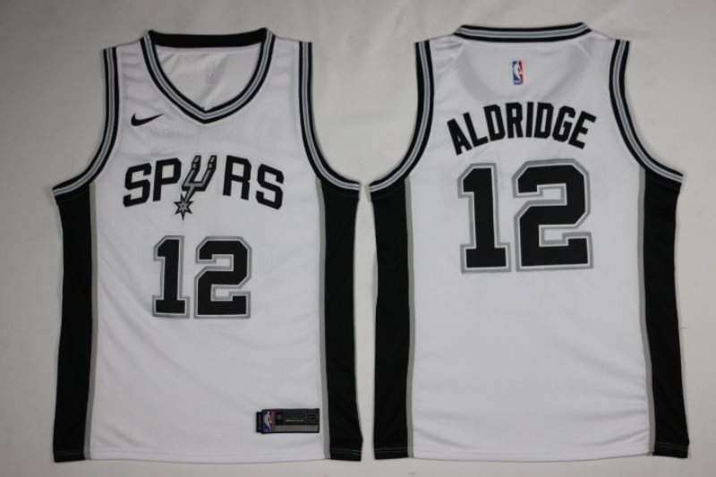 NBA Spurs 12 LaMarcus Aldridge Nike White Men Jersey