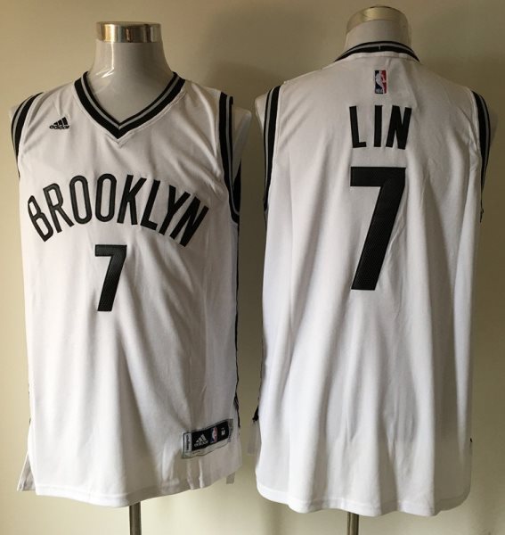 NBA Nets 7 Jeremy Lin White Swingman Men Jersey