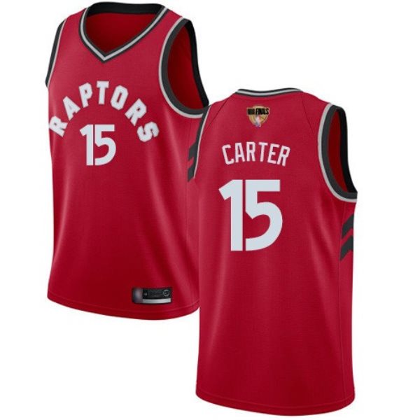 NBA Raptors 15 Vince Carter Red 2019 Finals Bound Swingman Men Jersey