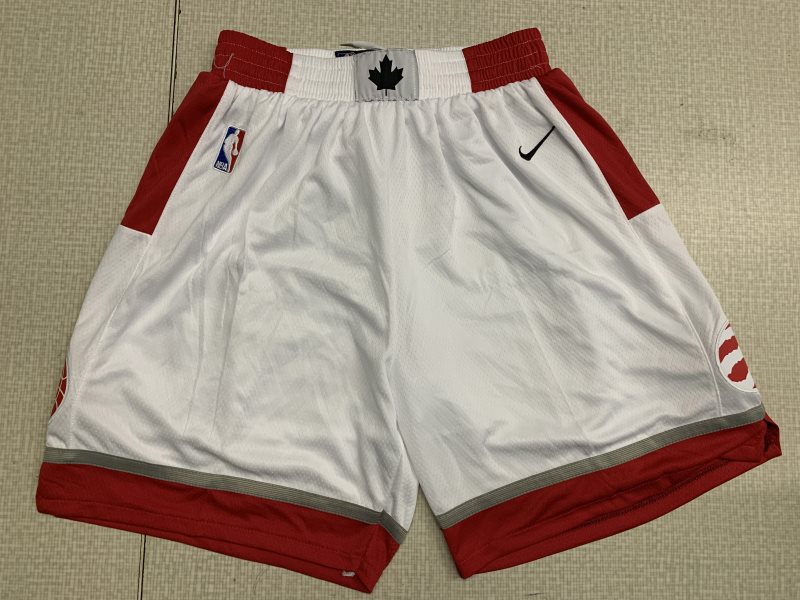NBA Raptors White Nike Swingman Shorts