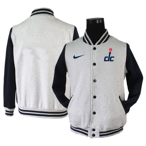 NBA Washington Wizards Blank Grey Navy Nike Wool Jacket
