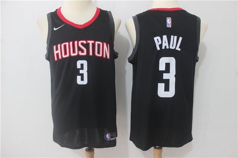 NBA Rockets 3 Chris Paul Black Nike Swingman Men Jersey
