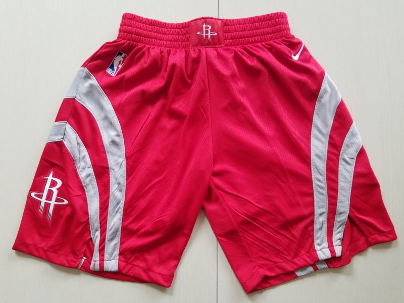 NBA Rockets Red Nike Authentic Shorts