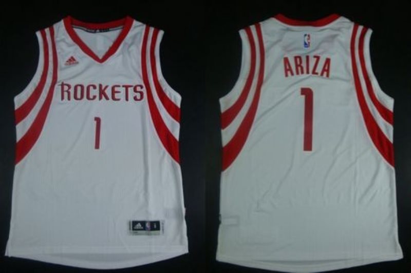 NBA Rockets 1 Trevor Ariza White Road Revolution 30 Men Jersey