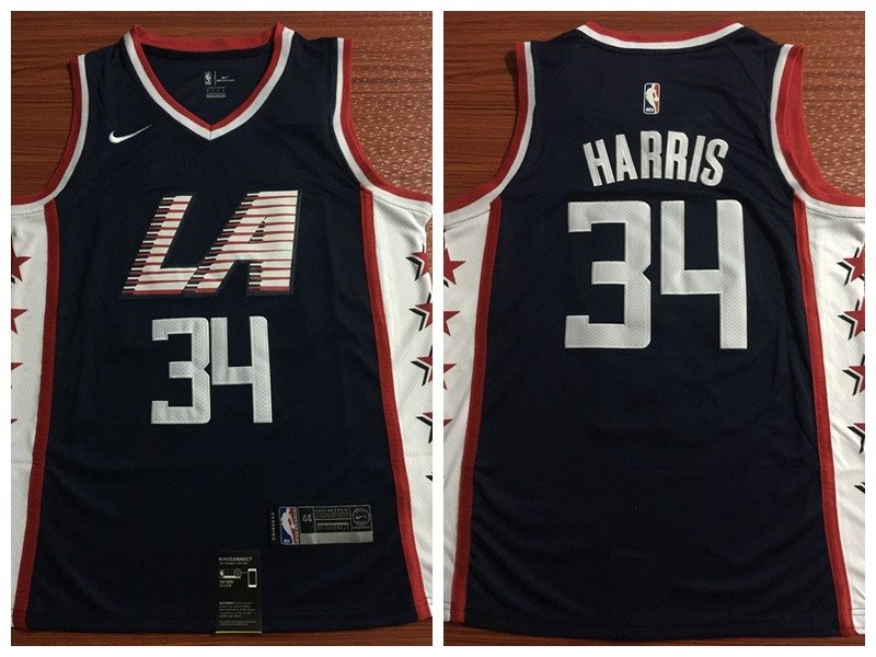 NBA Clippers 34 Tobias Harris Navy Blue 2018-19 City Edition Nike Men Jersey